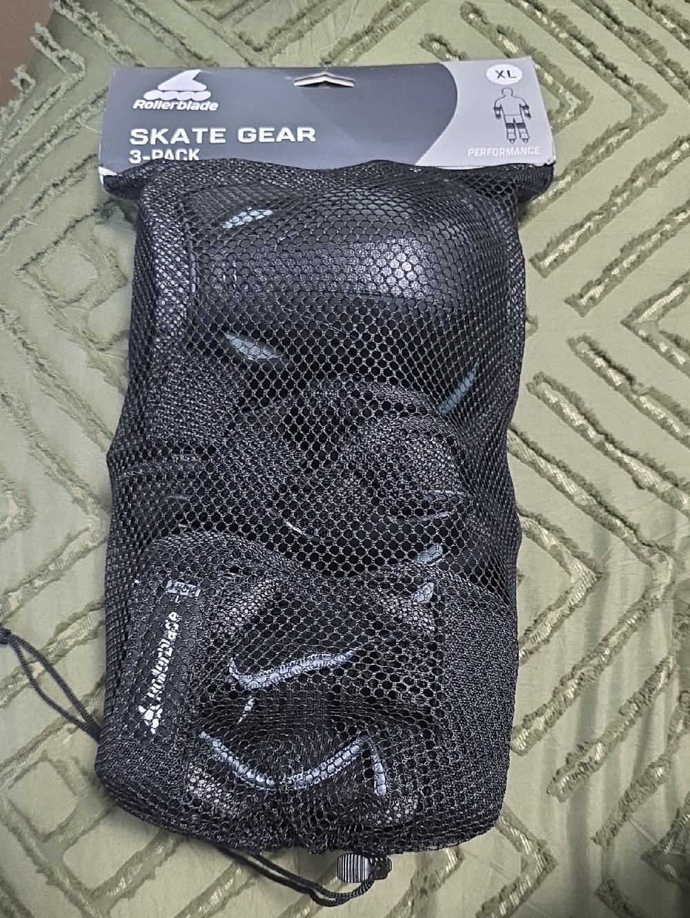 Rollerblade Skate Gear 3-Pack - Black / XL (For Thicker Knees)